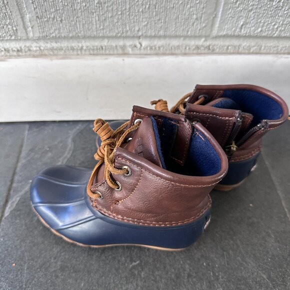 Sperry Kids Boots in Brown and Blue - Picture 10 of 16